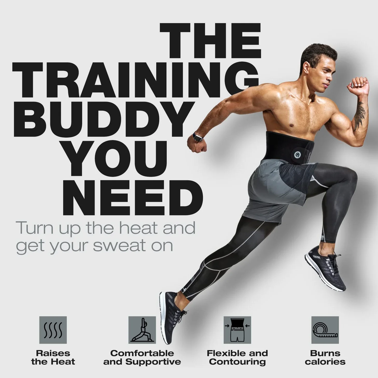 ActiveGear Waist Trimmer Faja Reductora Deportiva de Neopreno para Hombre y Mujer, Faja Adelgazante Y Soporte Lumbar para Tonificar Abdomen Y Eliminar El Exceso De Agua Y Grasa para Un Vientre Plano