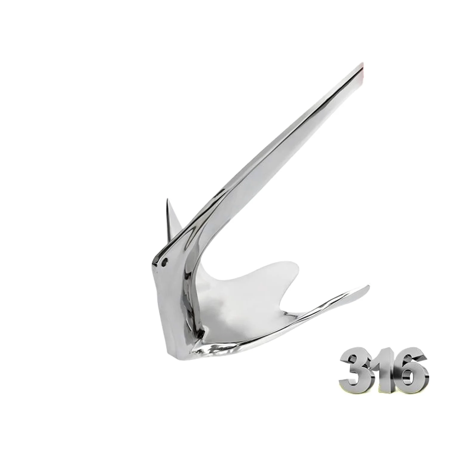 Ancla De Barco Pesado De Acero Inoxidable 316 De Múltiples Especificaciones Ancla De Yate Marino 1-80kg(10kg)