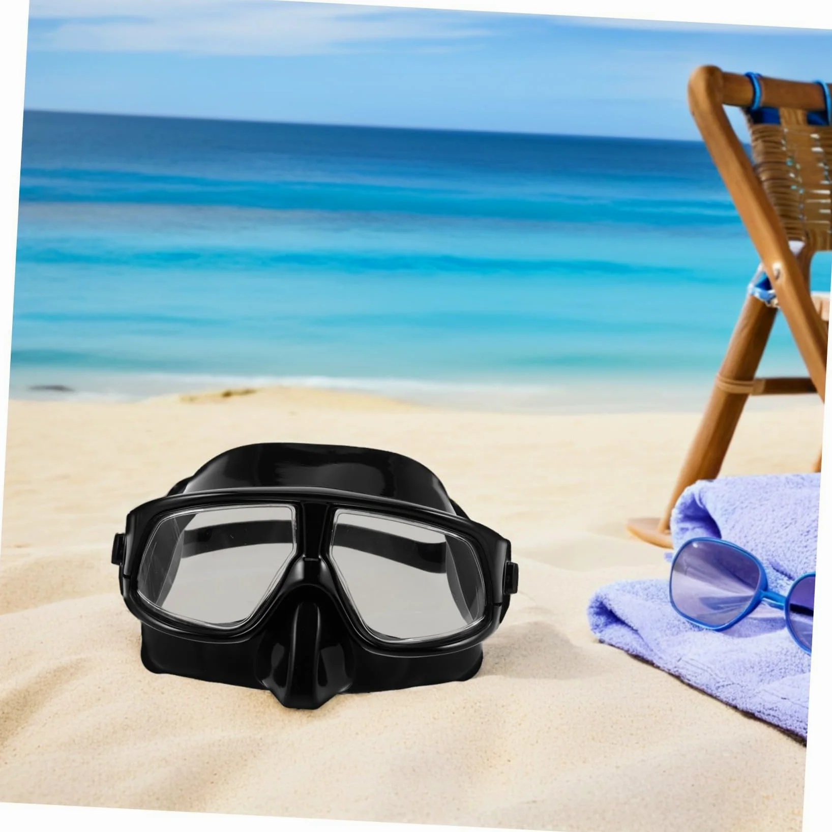 SUPVOX Máscara De Buceo Transparente Máscara De Snorkel para Adultos con Cubierta Nasal Visión Amplia para Esnórquel y Natación Piscina o Playa