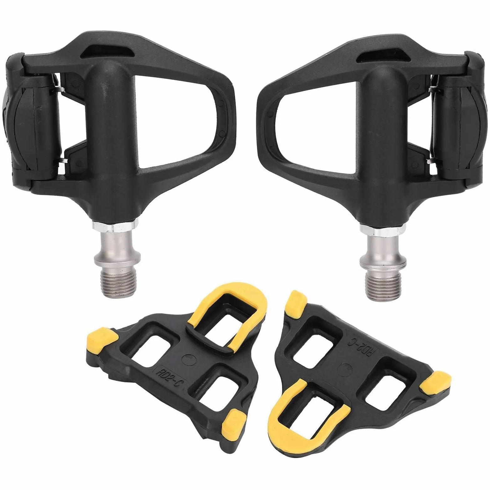 Agatige Pedales Autoblocantes para Bicicleta, SPD‑SL Reemplazo de Pedales de Bicicleta de Carretera Adaptadores de Plataforma de Pedal Automáticos Autoblocantes para Ciclismo con Pedales de Tacos
