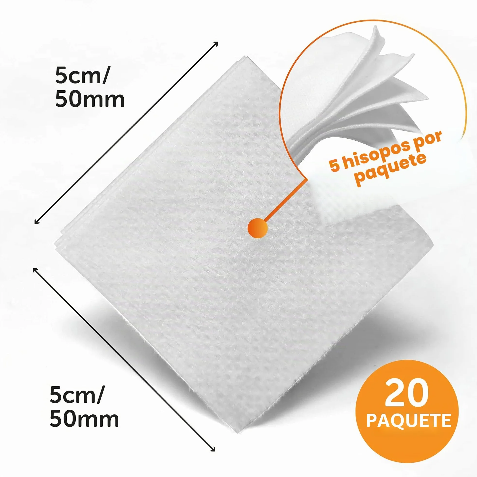 Gasas Estériles 5x5 cm, 100 Unidades, Cuidado de Heridas y Primeros Auxilios