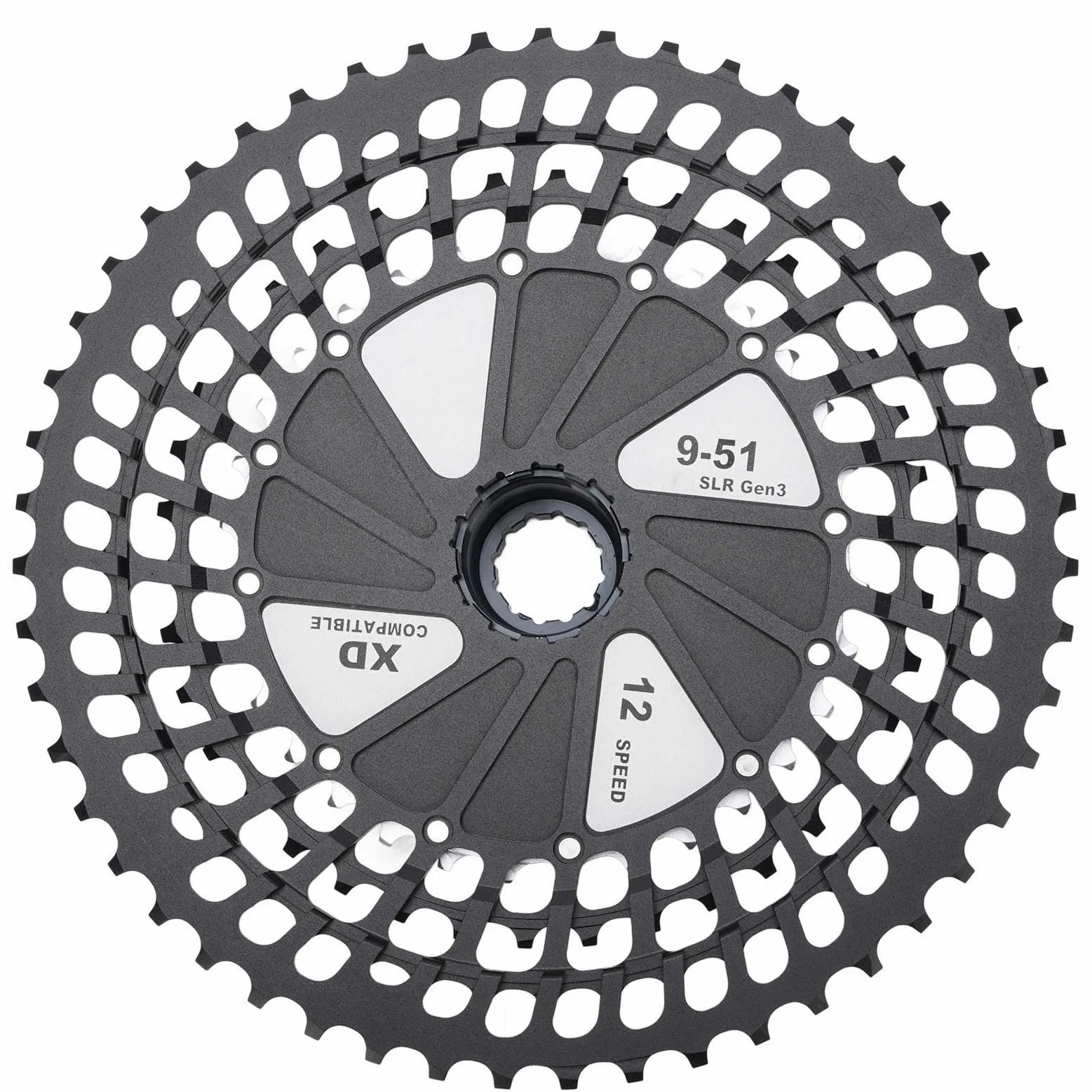 Dilwe Cassette de 12 Velocidades Casseta de Bicicleta de 12 Velocidades Casete de Bicicleta de Montaña de Casete de Aluminio Ultra Ligero Acero para Desplazamiento Liso con Relaciones de Marcha