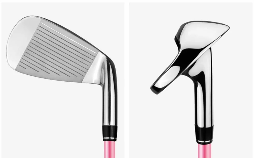 G300 7# - Palos de golf para mujer, de hierro, para mano izquierda, acero inoxidable/carbono, caña de entrenamiento para mujer