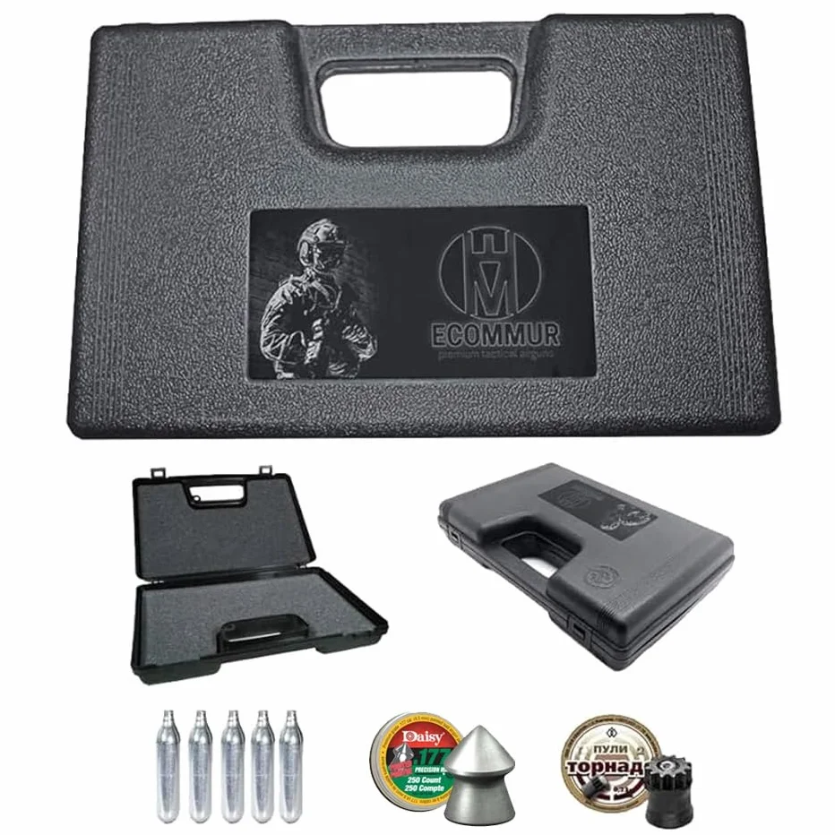 Revólver Colt Python 2,5" | Pack Arma de Aire comprimido (CO2) y balines (perdigones) Calibre 4.5mm + maletín + 2 Cajas de balines