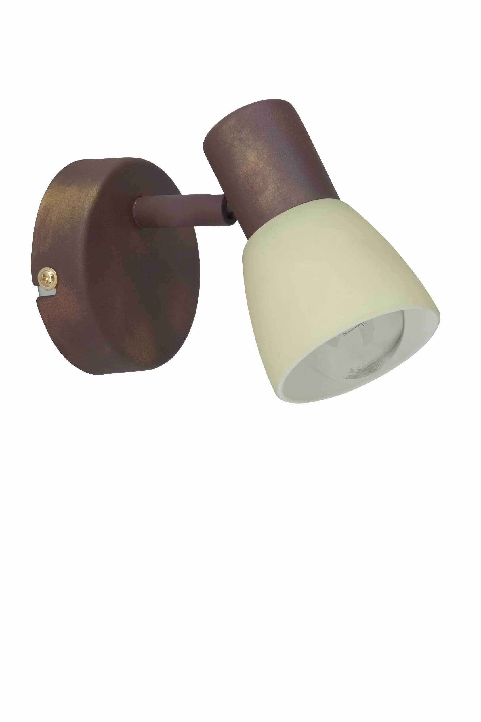 Aplique de pared Brilliant AG Luca 35810/56, 1 bombilla E14, metal y cristal, Cobre antiguo y champán