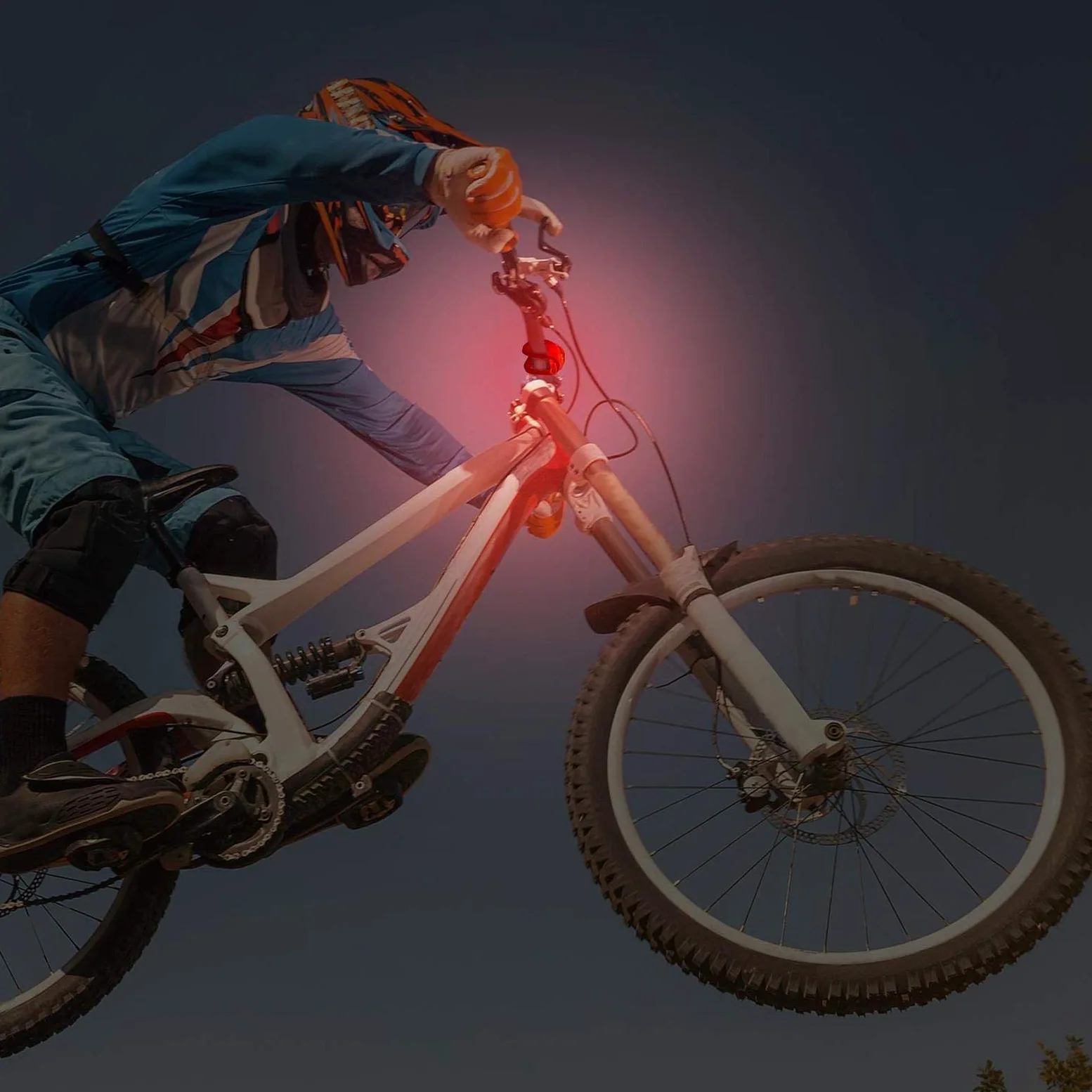 EISTEE Luces de Bicicleta, Luces de Bicicleta, Luces de Bicicleta, Juego de Luces de Bicicleta LED de Silicona for Faros Delanteros y Luces traseras Impermeables 15 Piezas
