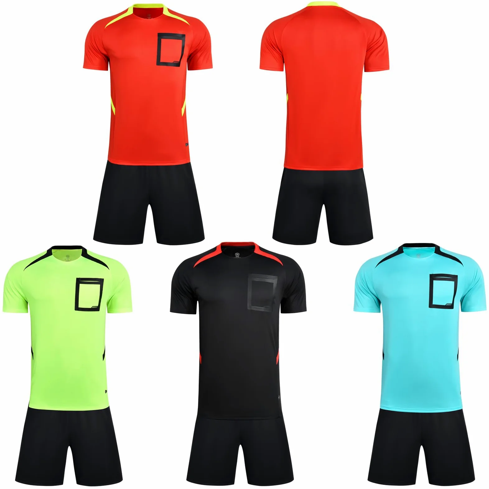 Uniforme de Árbitro Deportivo con Manga Corta - Secado Rápido para Adultos y Adolescentes