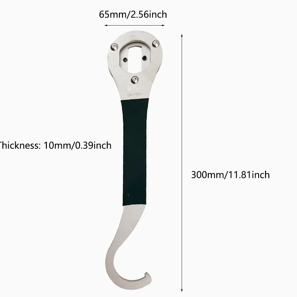 Llave inglesa de soporte inferior de bicicleta, herramienta de eliminación de anillos de bloqueo de bicicleta, herramienta de eliminación de auriculares, llave de reparación múltiple