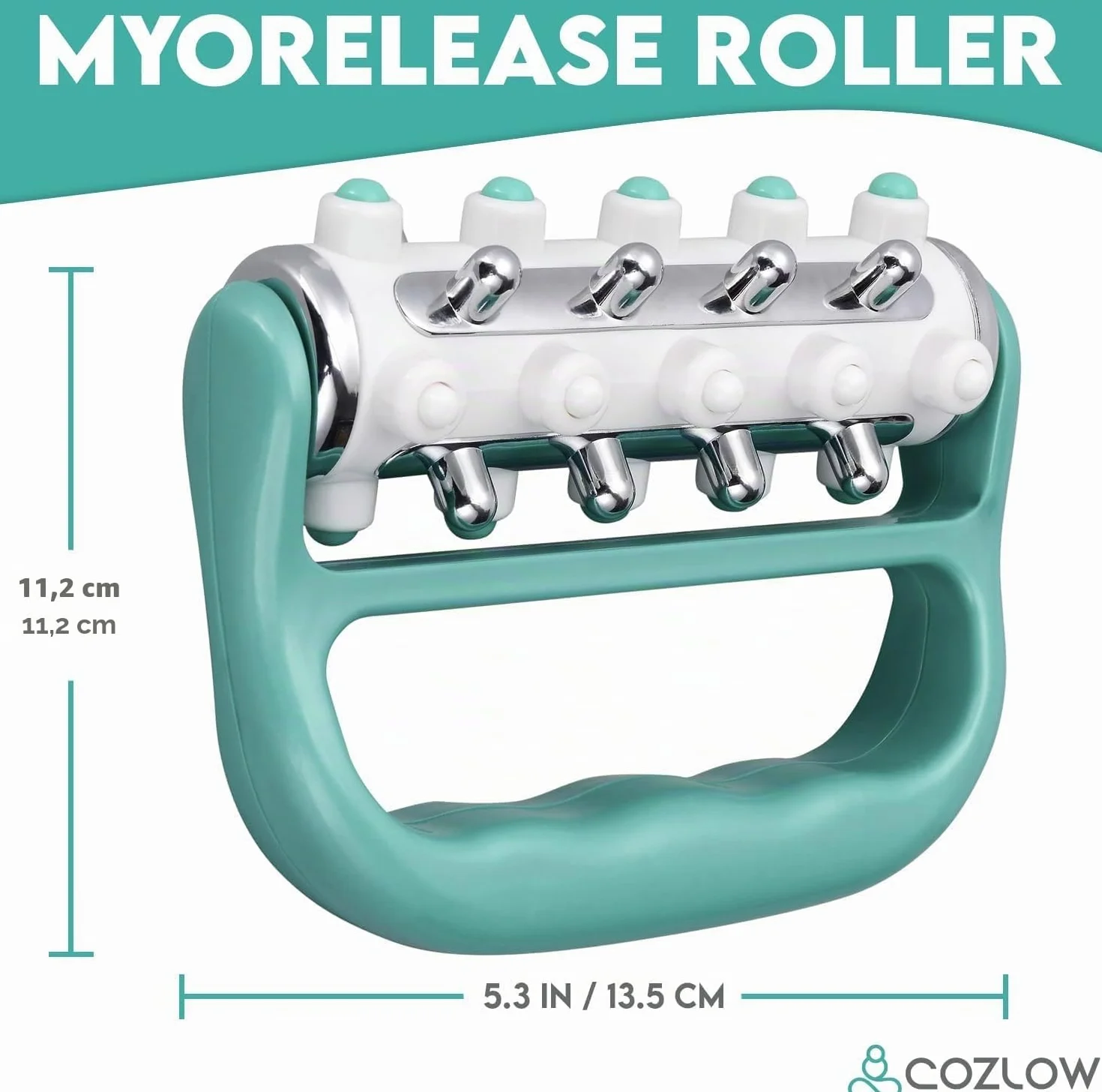 Cozlow Masajeador MyoRelease Drenaje Linfático Herramienta Masaje Tejido Cicatricial Verde