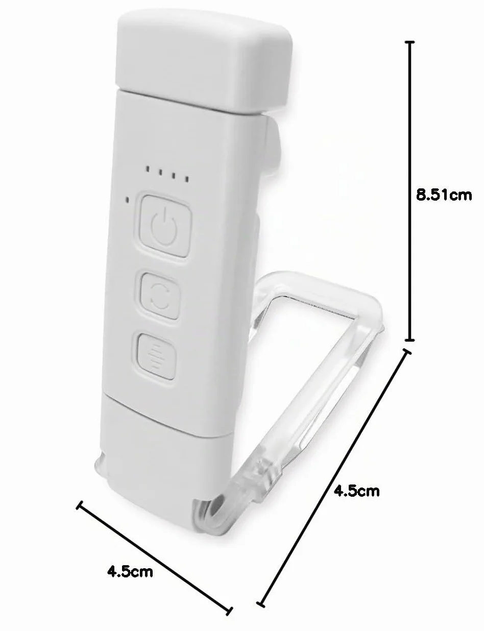 QUMOX Lámpara de Lectura LED con Clip, 3 Tonos Ámbar, 5 Niveles de Brillo, Temporizador, Recargable por USB