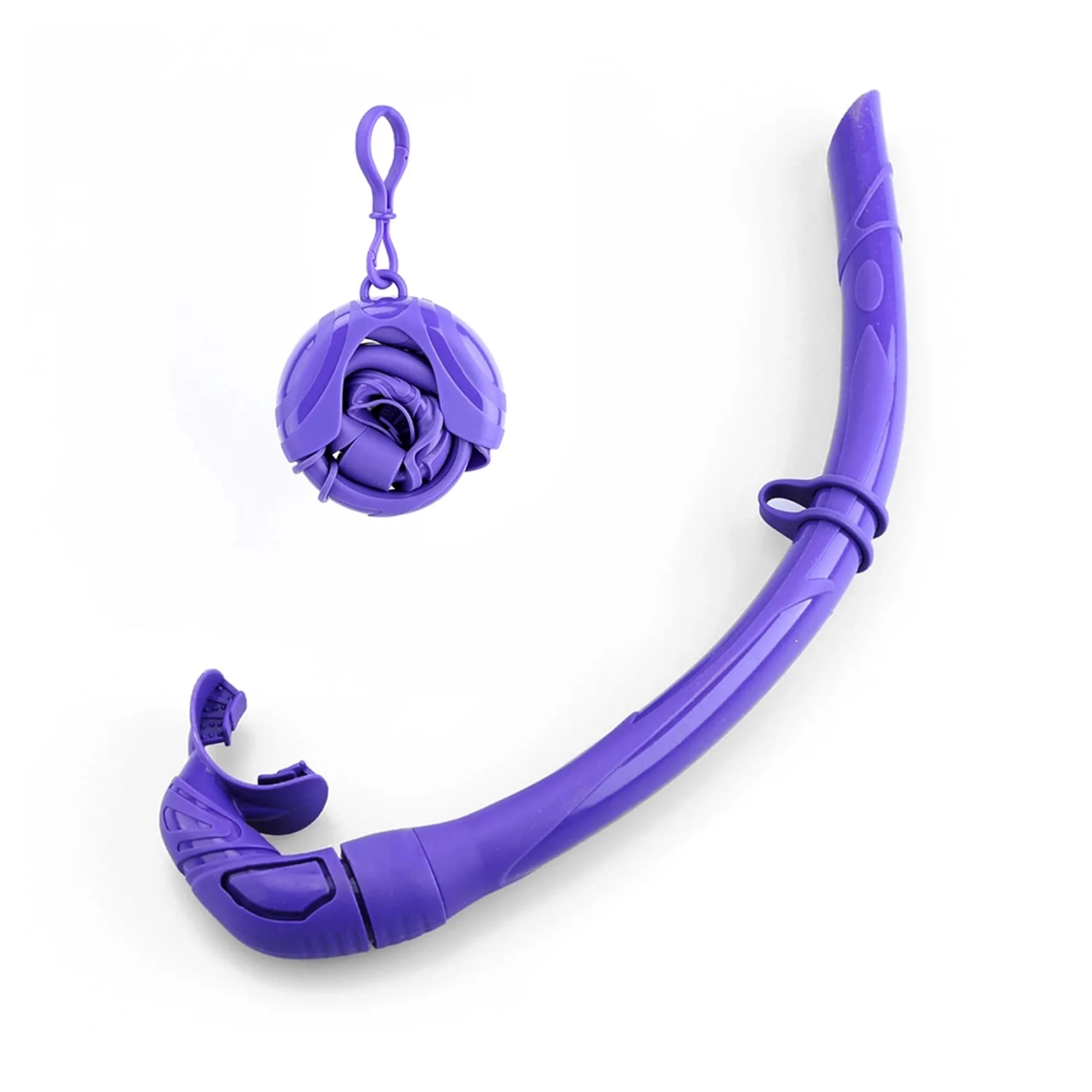 Buceo Snorkel Silicona Tubo de snorkel plegable Snorkel con estuche de almacenamiento compacto Mujeres Hombres enrollados Snorkel Tubo de respiración húmedo for buceo para actividades de buceo y snork