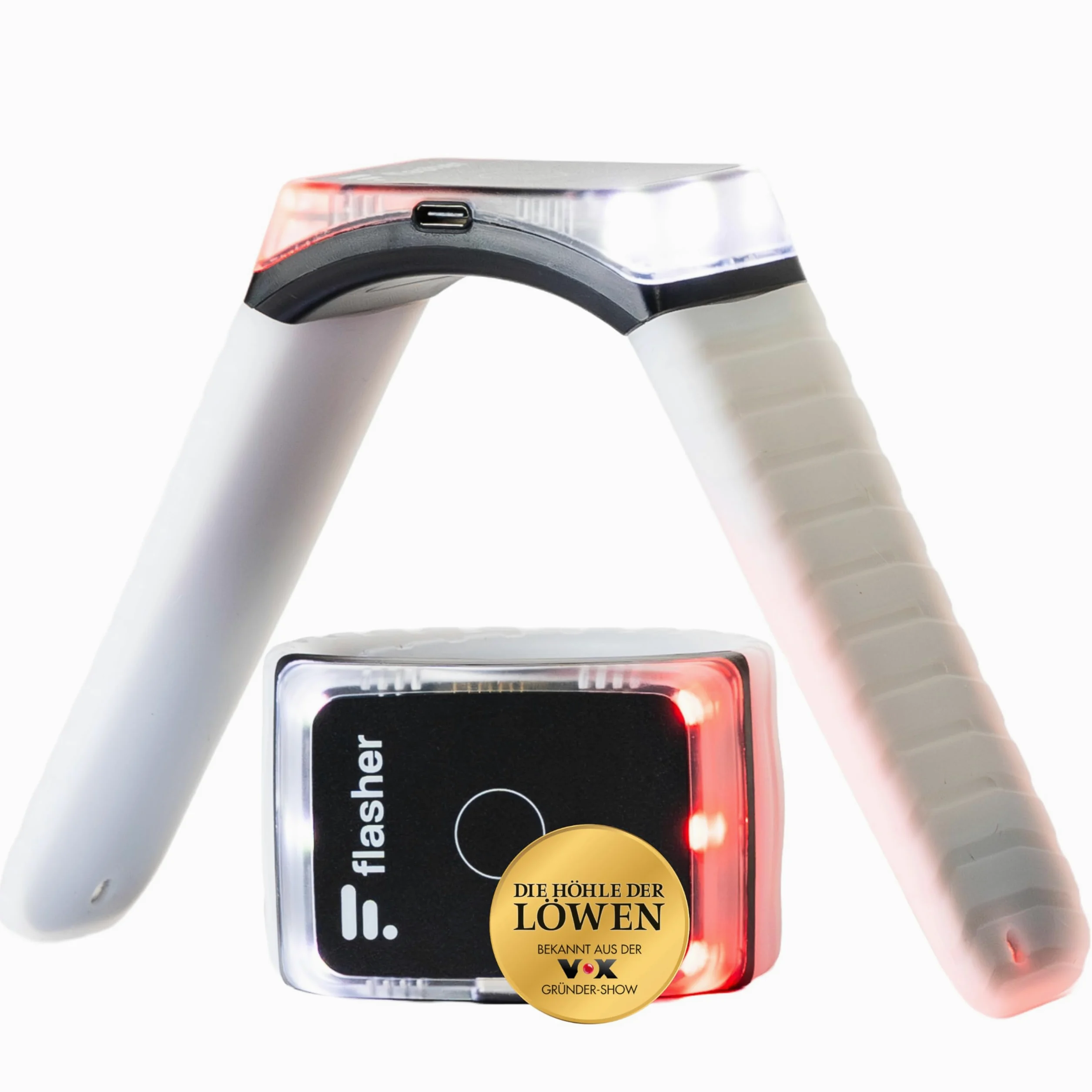 Flasher ightech - Juego de pulseras para ciclistas y scooters eléctricos, pulseras inteligentes con luces LED de 360°, intermitentes y luz de freno, accesorios para ciclismo inteligente y patinete elé