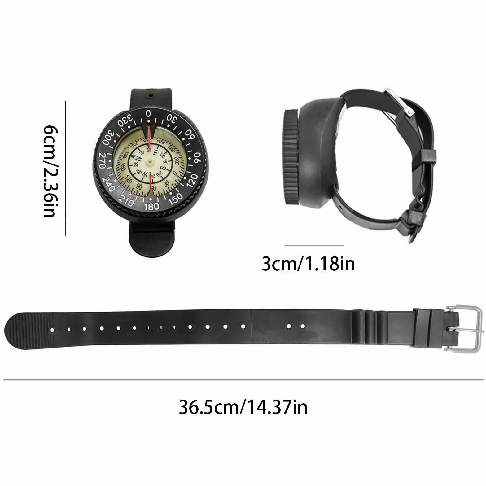 Buceo | Navegación subacuática precisa | Luminoso flexible para orientación, buceo, senderismo, supervivencia y mochileros