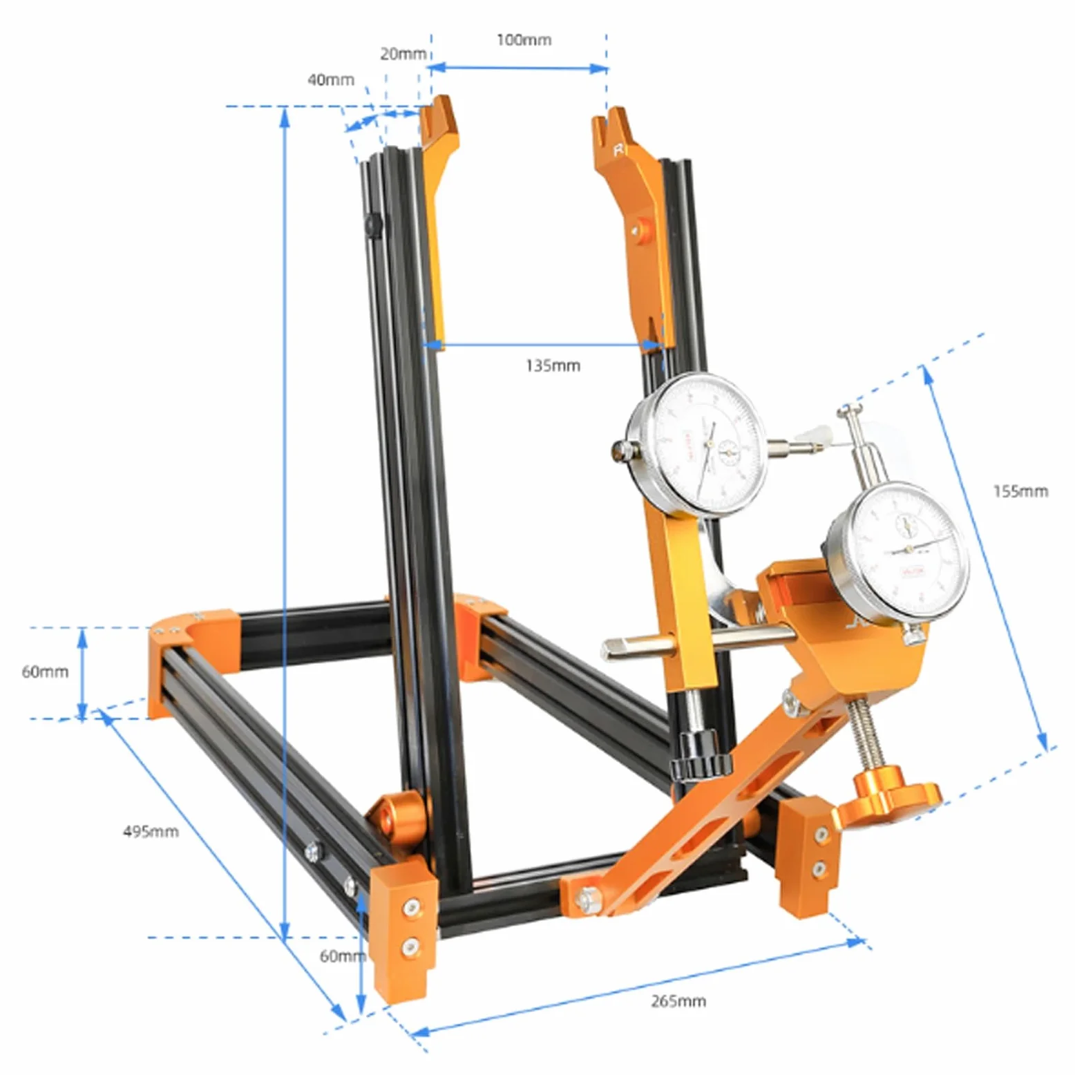 Soporte Rueda de Bicicleta Aleación de Aluminio Liberación rápida 100-135 mm Eje pasante 110~150 mm Soporte de reparación Mantenimiento Soporte equilibrador de neumáticos