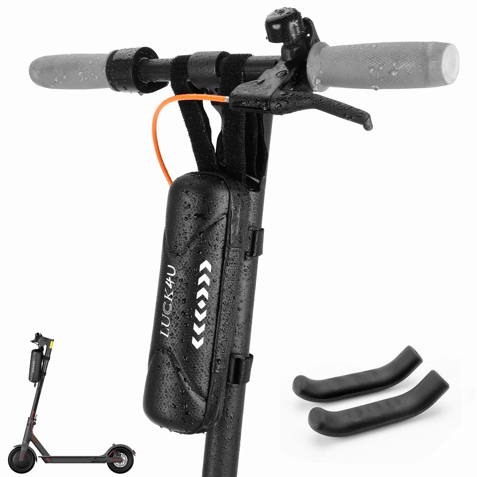 Bolsa para Scooter, Accesorios para Transportar Cargadores, Herramientas de reparación y Equipo de Ciclismo, Bolsa de Manillar, Bolsa Universal para Scooter eléctrico, Plegable, Bicicletas de