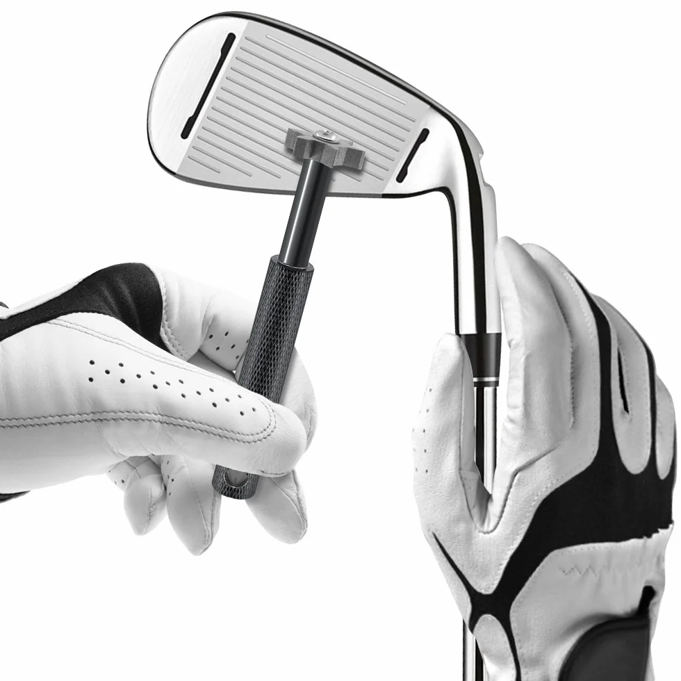 SENHAI Rascador y Cepillo para Palos de Golf, Kit de Limpieza y de Afilado para Ranuras Cabeza Hierros, Accesorios de Golf