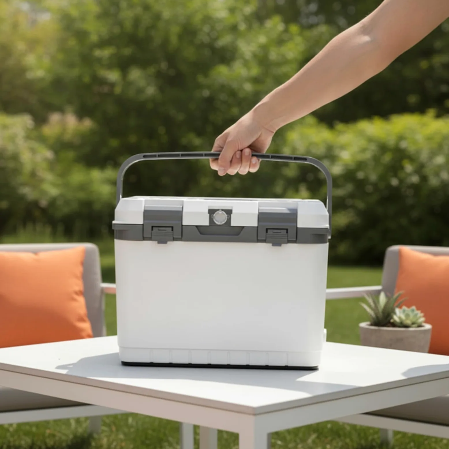 rockible Nevera Térmica con Acumuladores Frío Compacta Nevera Camping con Asa Aislada Refrigerador para Viajes en Coche
