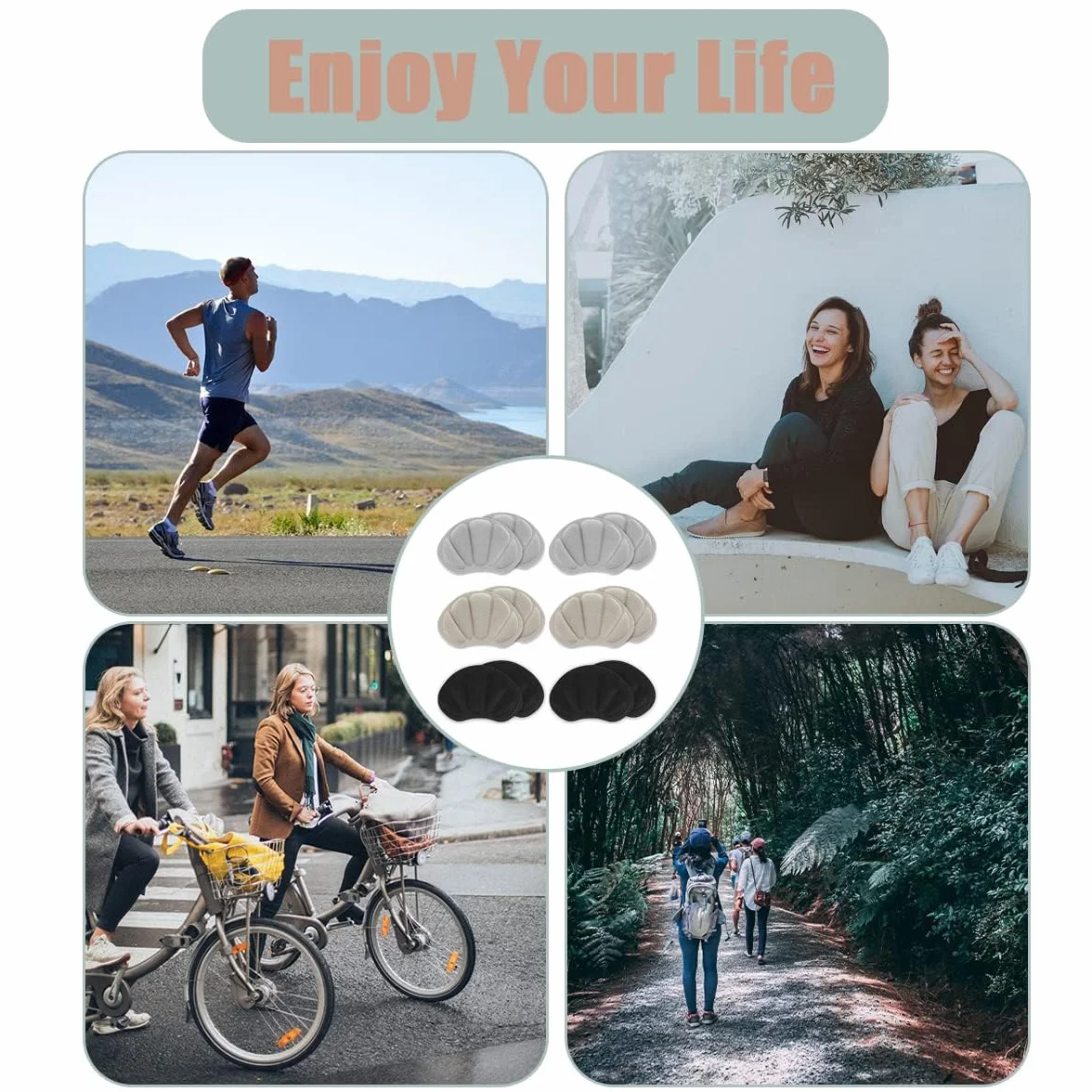 Almohadillas taloneras para zapatos, reducir talla zapato, antirozaduras, protector talón
