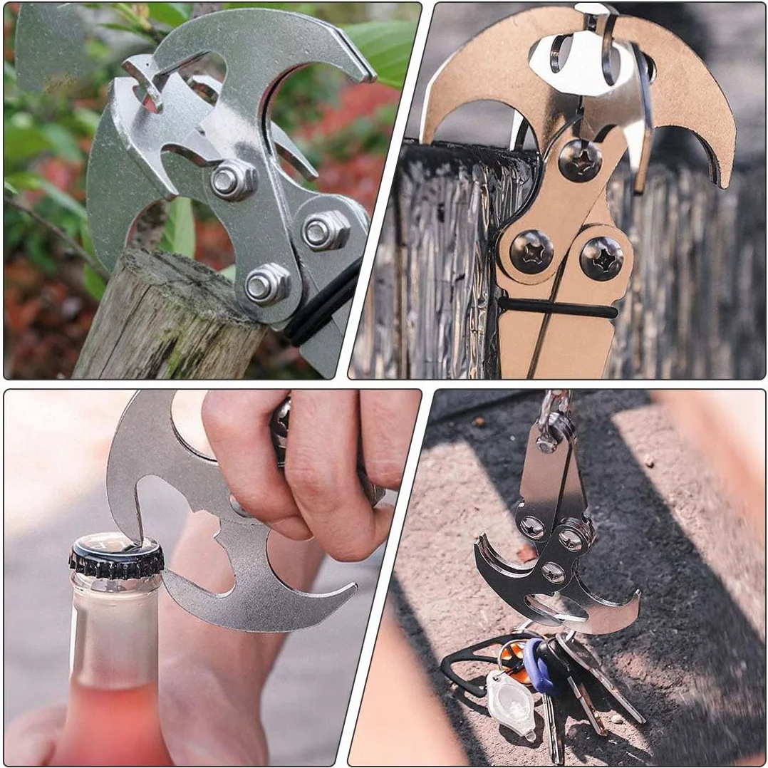 EIHI Gravity Hook Outdoor, Grappling Hook Gravity Grappling for Survival Climbing Outdoor Acero Inoxidable Multifuncional Outdoor Climbing