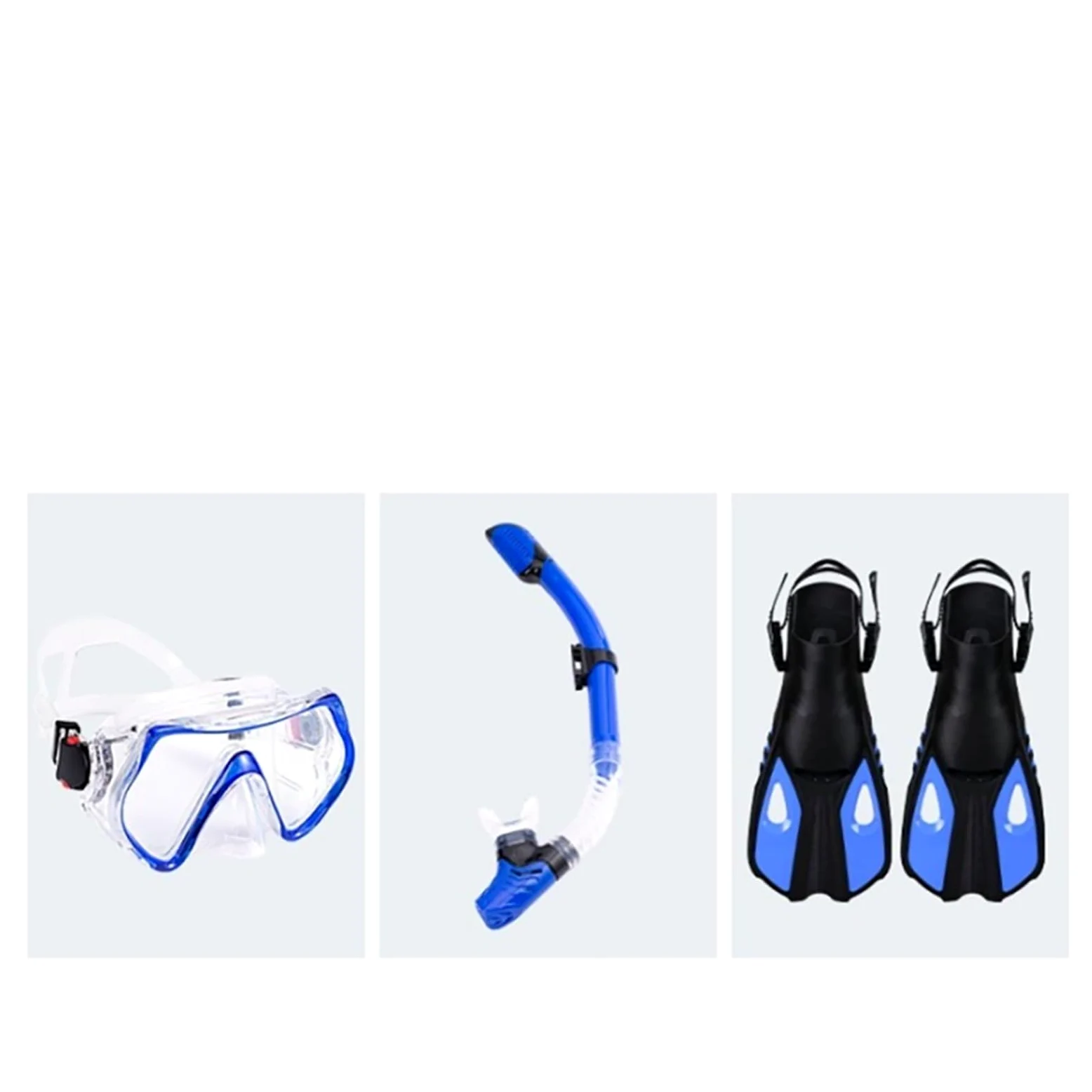 Aletas Profesionales For Adultos, Gafas De Buceo, Snorkel, Traje De Tres Piezas, Máscara De Vidrio Templado Antivaho De Silicona(Golden)