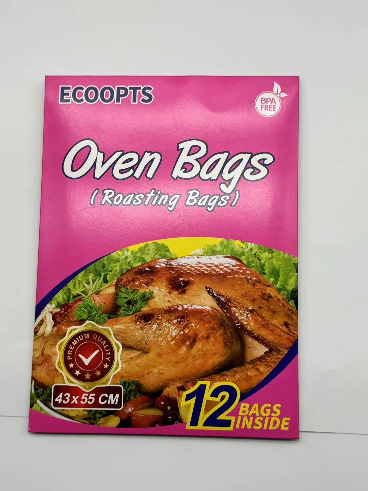 Bolsas de horno para asar pavo, carnes, pollo, pescado y verduras, 43x55 cm, 12 unidades
