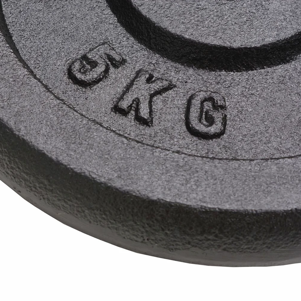 Juego de 4 Discos de Pesas de 5 kg, Hierro Fundido con Recubrimiento en Polvo, Diámetro 21 cm, Agujero 30 mm, para Barra de Pesas y Mancuernas, Ideal para Gimnasio en Casa