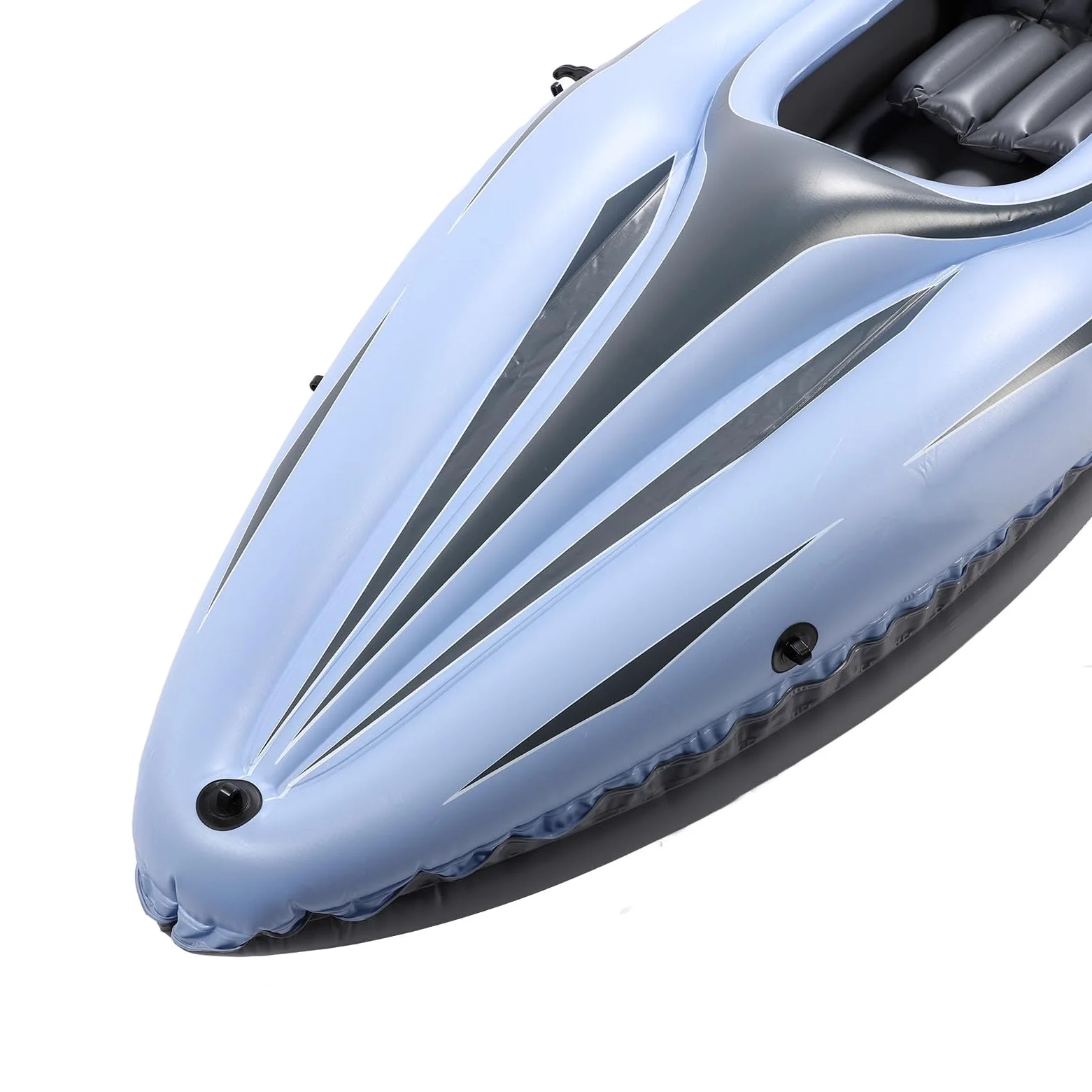 Kayak Hinchable, 1 Persona PVC UV Proof Kayak Hinchable Portátil con Bomba de Mano y Bolsa de Transporte rgonómico Alto Asiento de Espalda Fácil Plegable Blow Up Canoa Barco