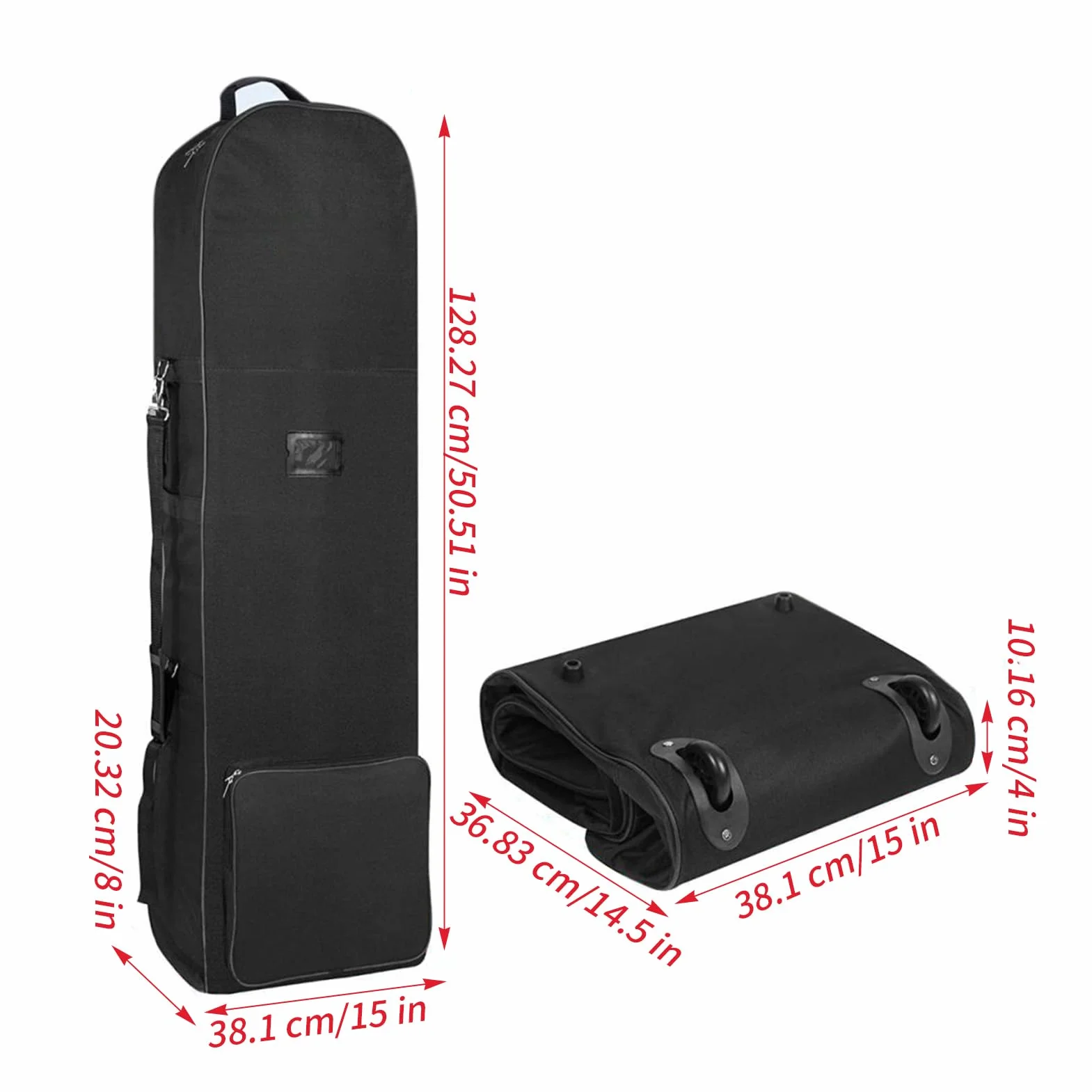 Bolsa de Viaje para Palos de Golf, Bolsa de Golf para aerolíneas – Bolsa Plegable de Gran Capacidad para Accesorios Deportivos con Ruedas para Gimnasio, Camping, Viajes, Viajes, mochileros