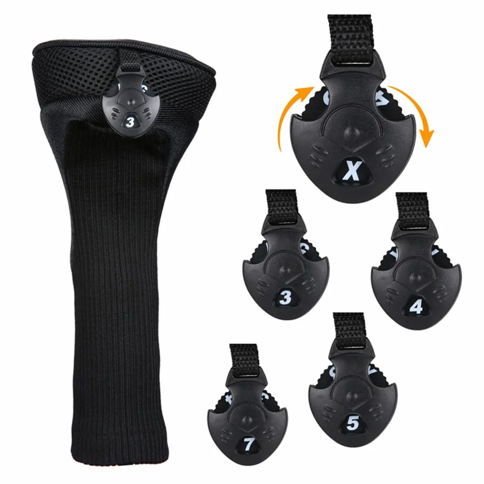 Fundas para Palos de Golf - 3 Fundas para Cabezas de Golf para Maderas de Calle de Conductor | Driver Hybrids - Accesorios de Golf de Cuello Largo para Hombres, Mujeres, niños y niñas
