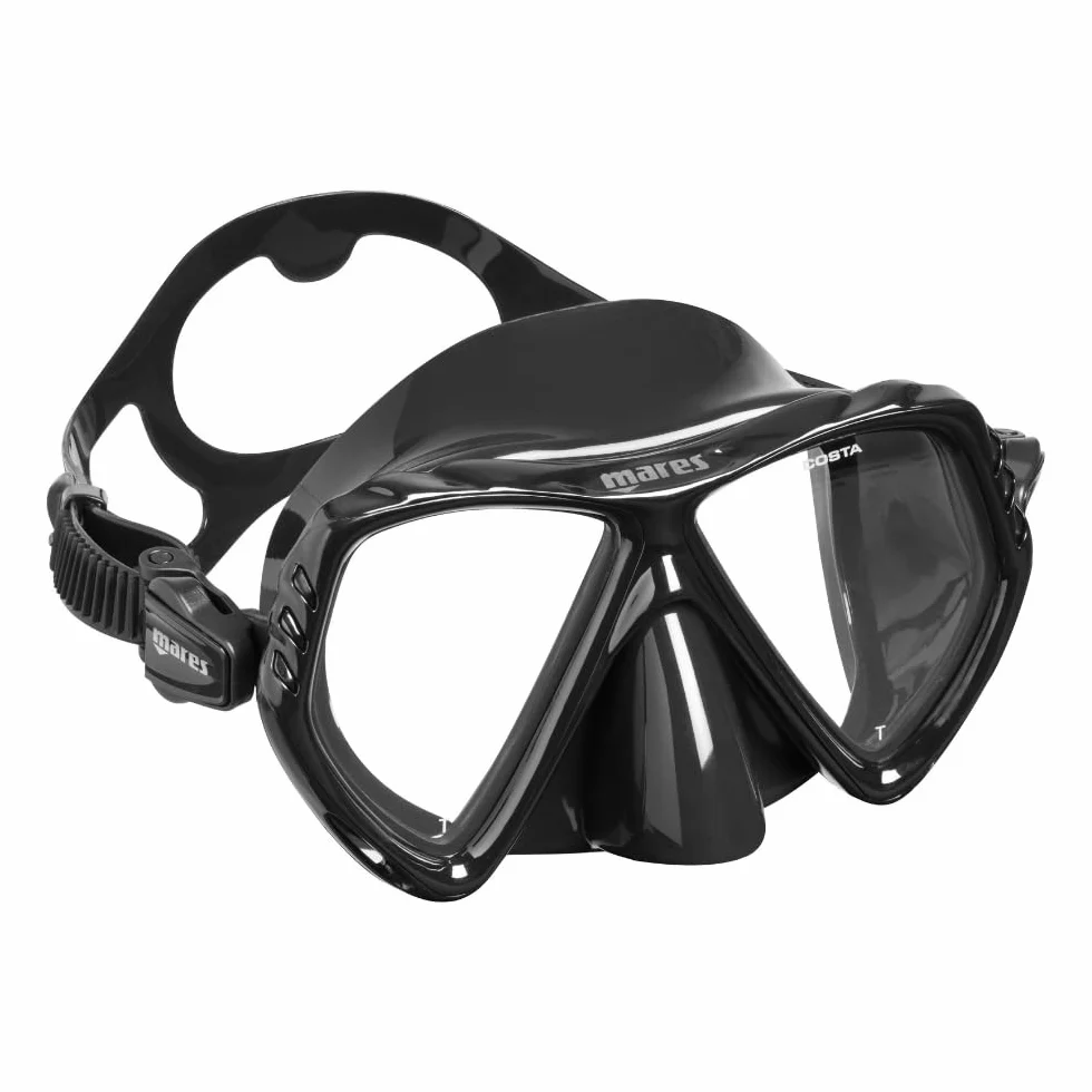 Mares Combo La Costa Splash - Kit de máscara de Tubo para Adultos, Vidrio Templado, Snorkel semiDry, válvula de Purga