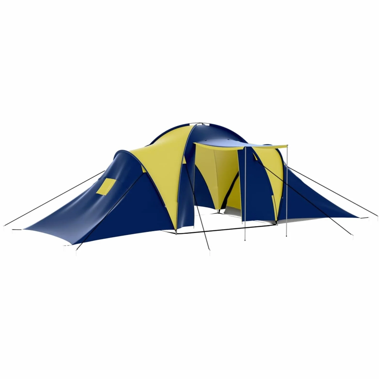 Homgoday Tienda de campaña para 9 Personas Tela Azul y Amarillo Tienda de Campaña para 2 4 Personas Impermeable Instantánea Fácil instalación