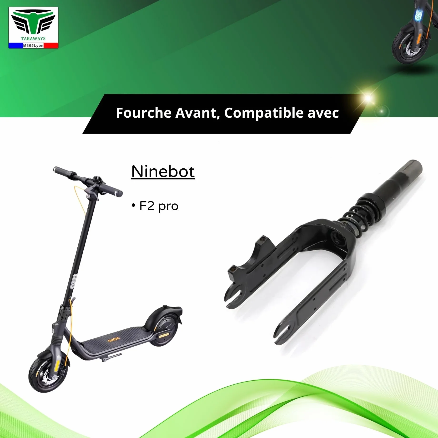 Ninebot F2 Pro Horquilla delantera para patinete eléctrico