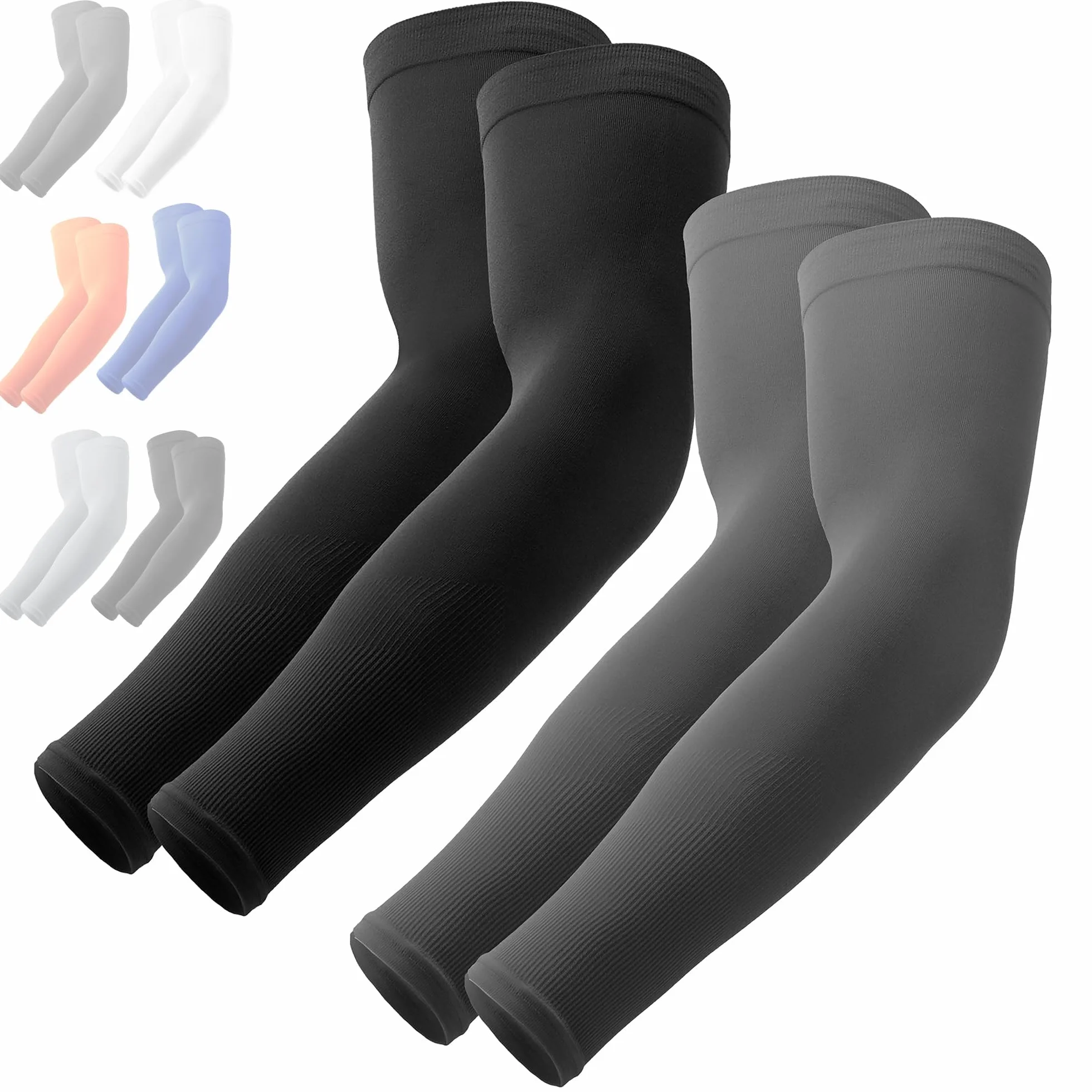 OutdoorEssentials Mangas de brazo con protección solar UV, manga de compresión de enfriamiento, mangas deportivas y UV para hombres y mujeres