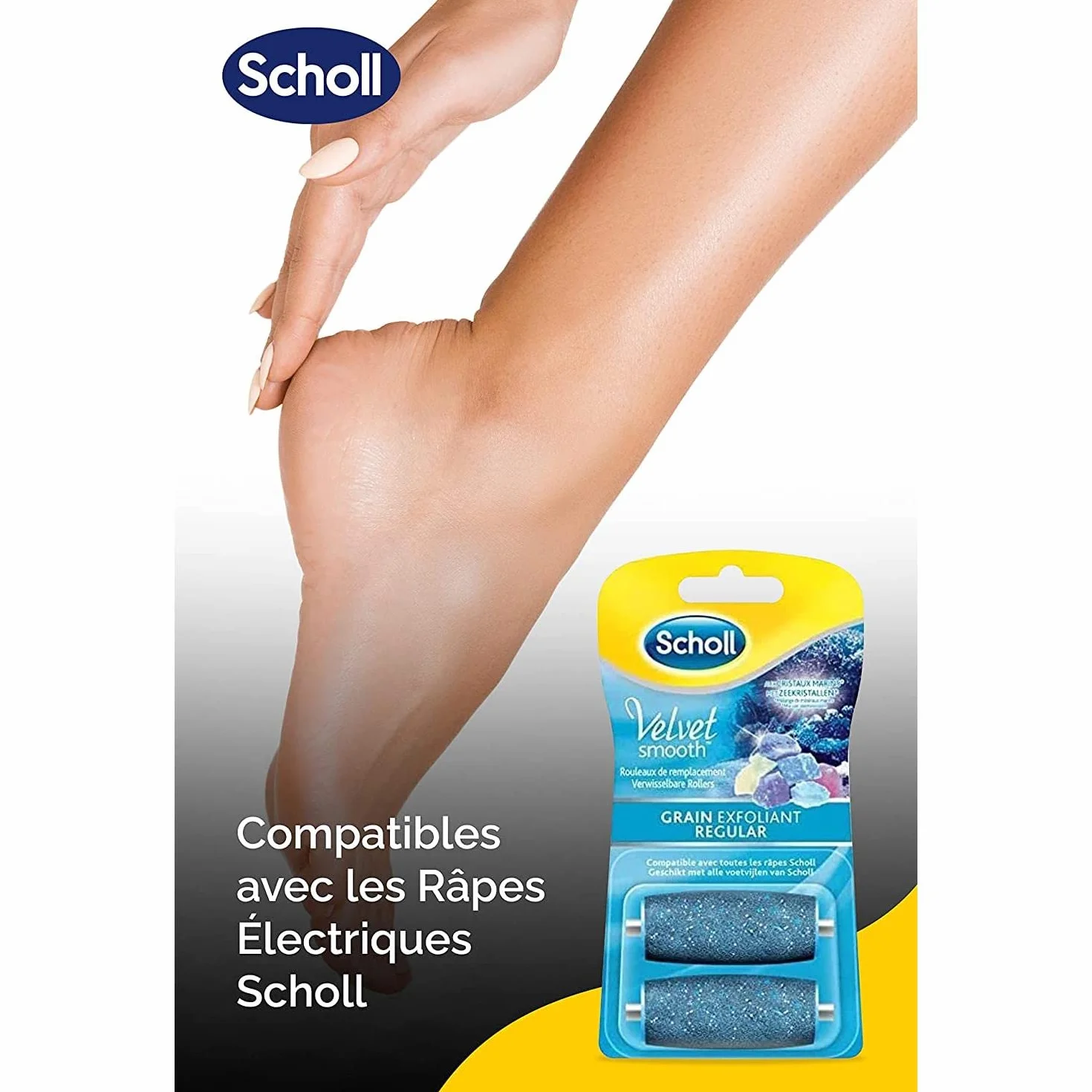 Scholl Exfoliante con cristales de diamante para talón 2 unidades