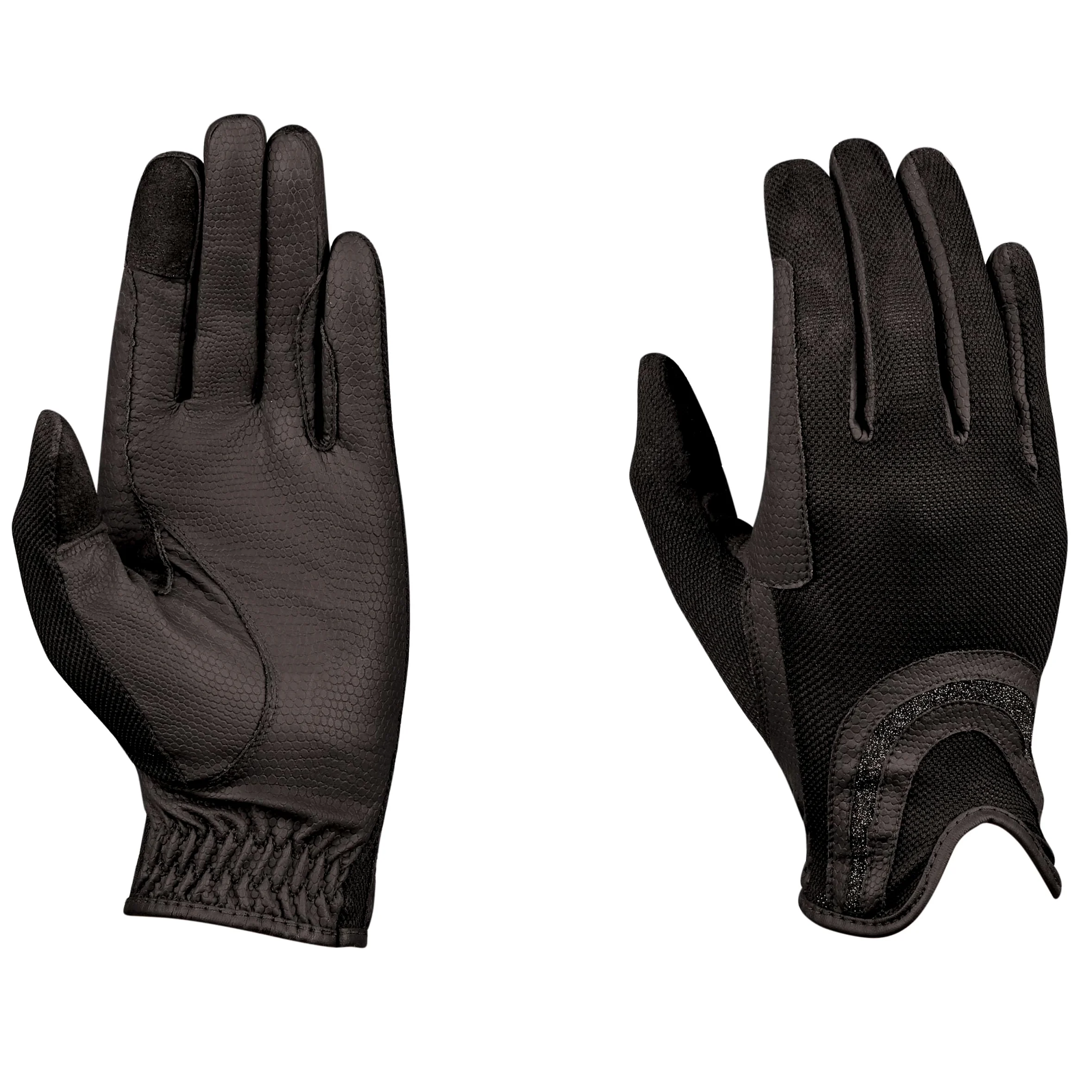 Dublin Guantes de equitación con malla con purpurina
