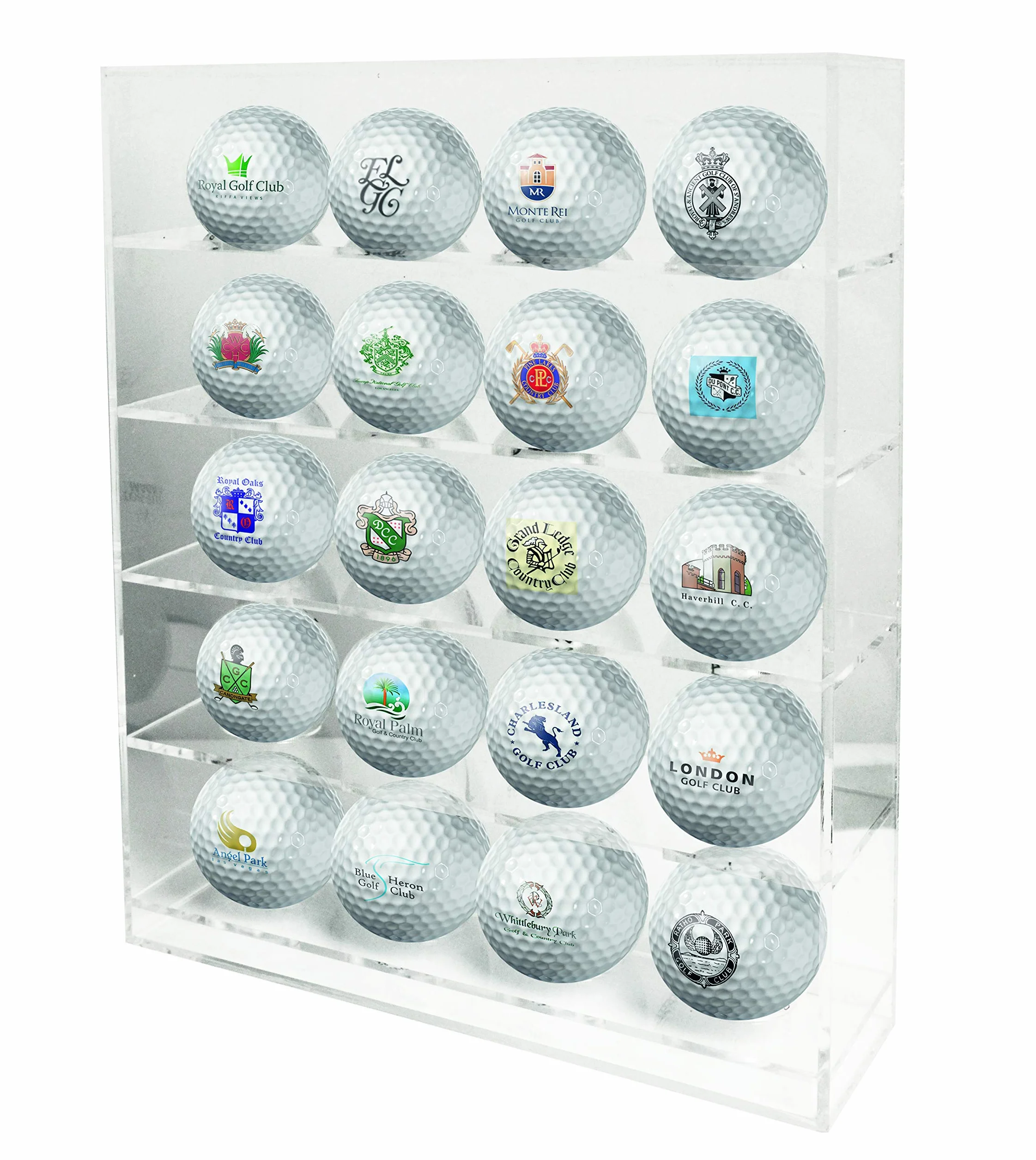 Longridge 20 Bolas de Golf Perspex Display Transparente