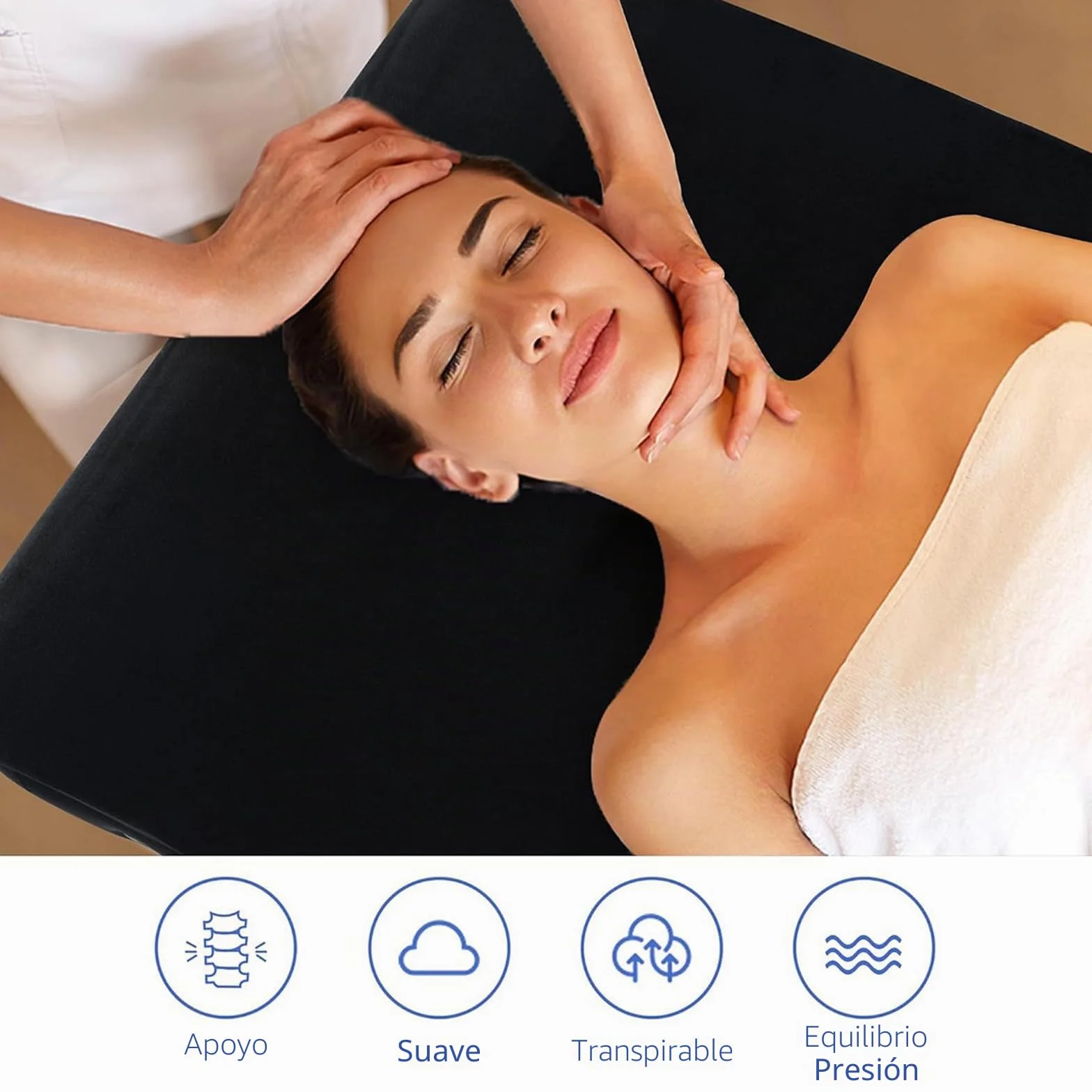 Colchón ergonómico 180 x 60 cm Espuma de Alta Densidad para Cama de Masaje SPA