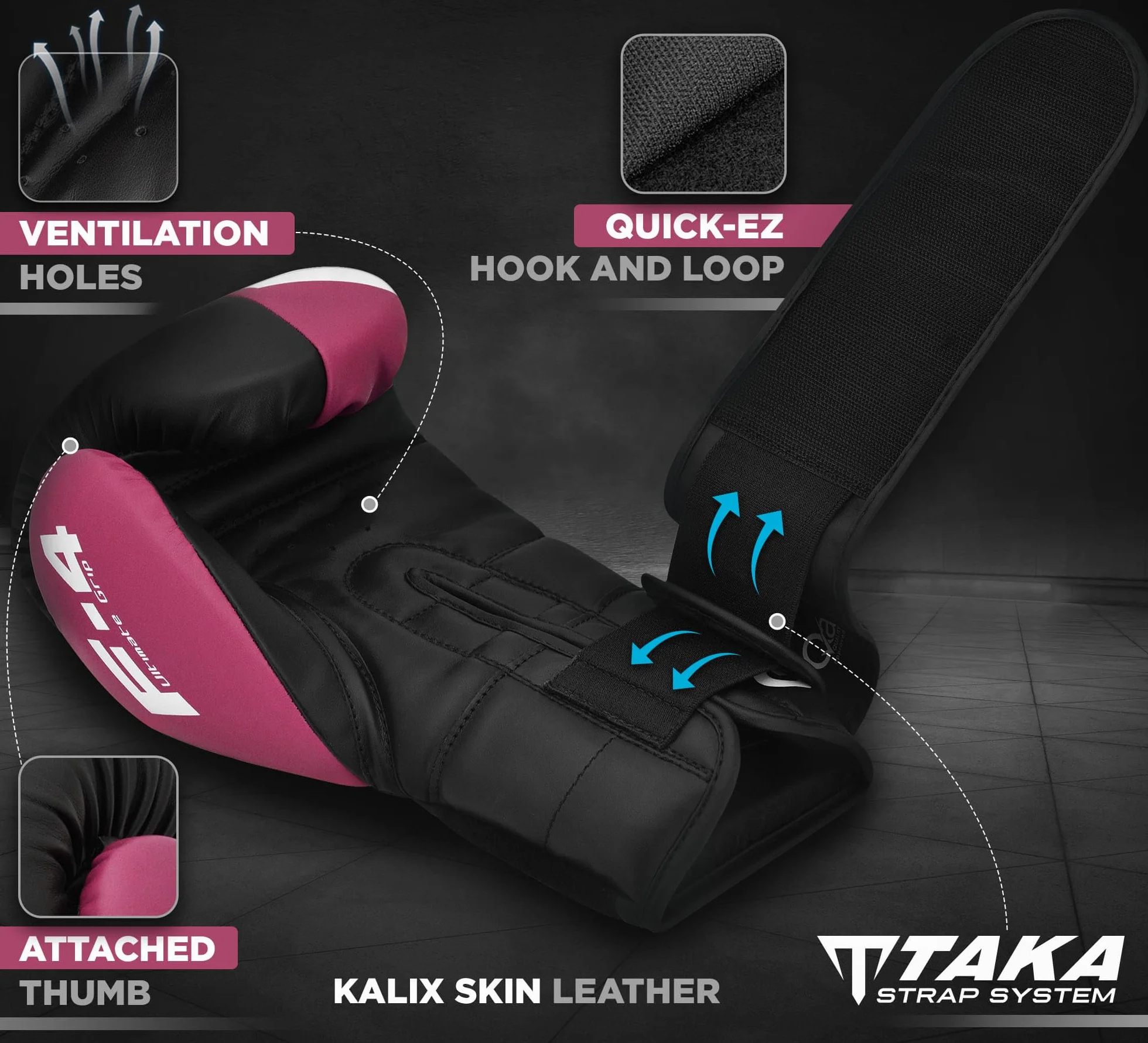 RDX Guantes de Boxeo Maya Hide Cuero Entrenamiento Muay Thai Sparring Kickboxing 8 10 12 14 16 OZ