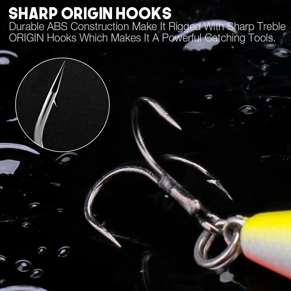 5pcs Negro Minnow Fishing Lure Set 90 mm 10g Wobblers de hundimiento for tuercos Luros Crankbaits Pesca Kit de Cebo Artificial (Color : 90mm 10g Seta)