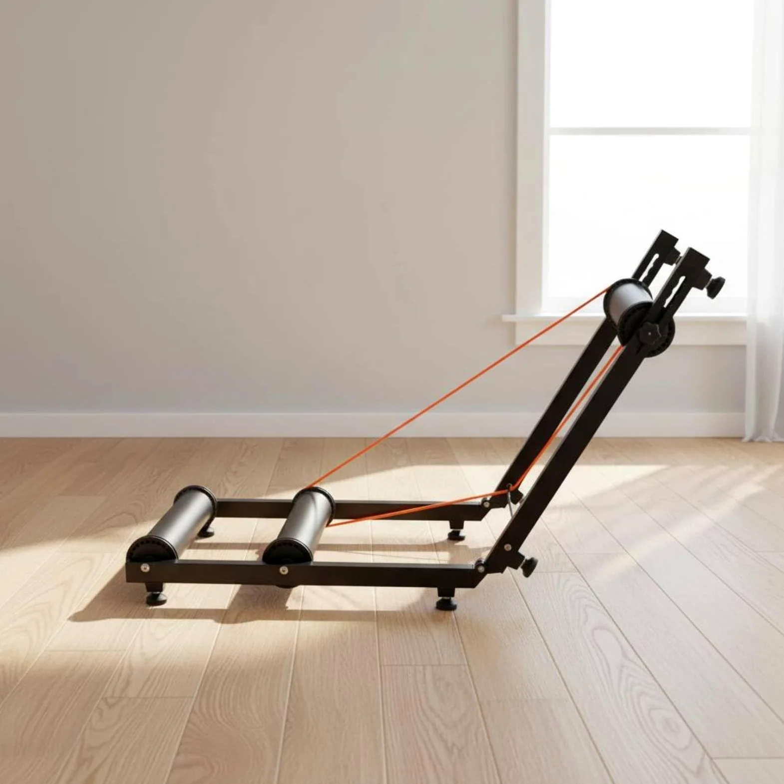 Entrenador de Bicicleta Interior Rodillo Bicicleta Estática Soporte Ciclismo Plegable de Material Ligero Ajustable para Entrenamiento en Interiores