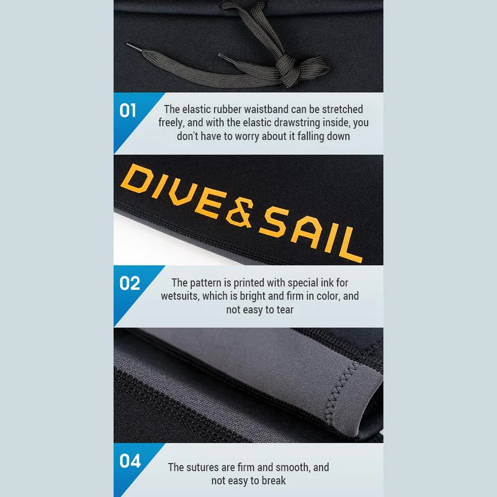 HUIOP Pantalones de Neopreno de 3mm para Hombre, Mantienen el Calor, para Surf, Buceo y Natación