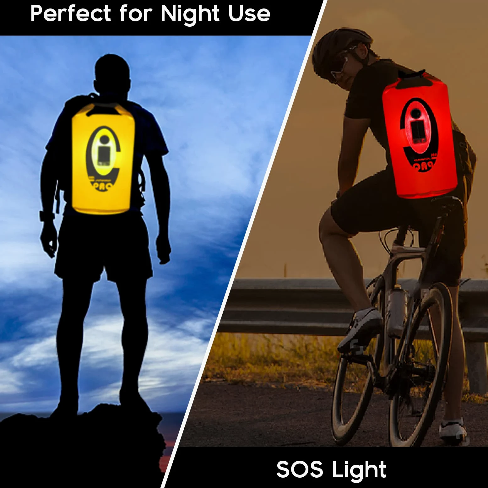Qoolife Bolsa impermeable con altavoz solar Bluetooth y luz, saco seco enrollable de 20 L que mantiene el equipo seco para hombres y mujeres, kayak, playa, rafting, canotaje, senderismo, camping y