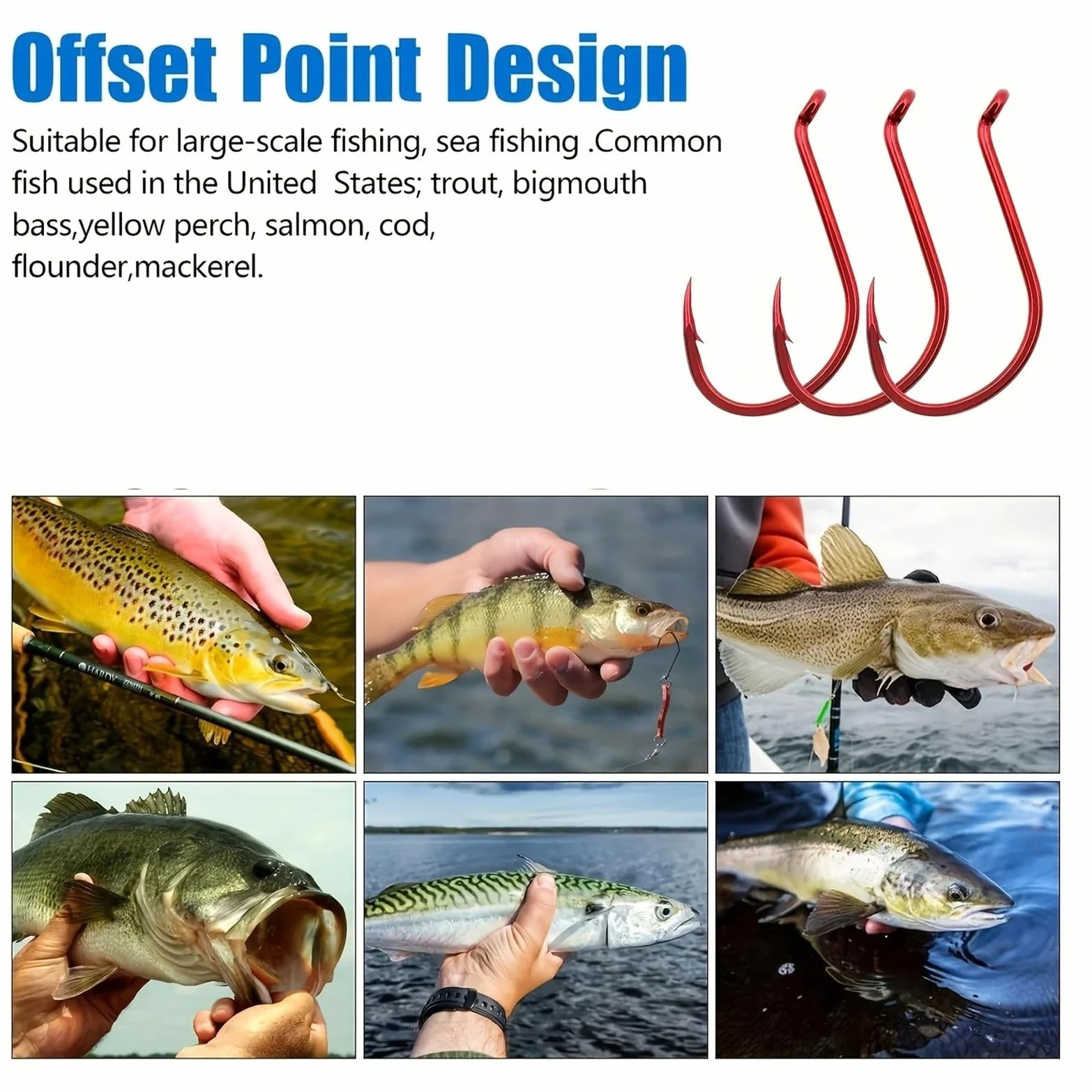 Anzuelos de Pesca 180 Juegos de Cajas anzuelos Pesca Pulpo Rojo, con 9 Modelos Diferentes, Cada Modelo Contiene 20