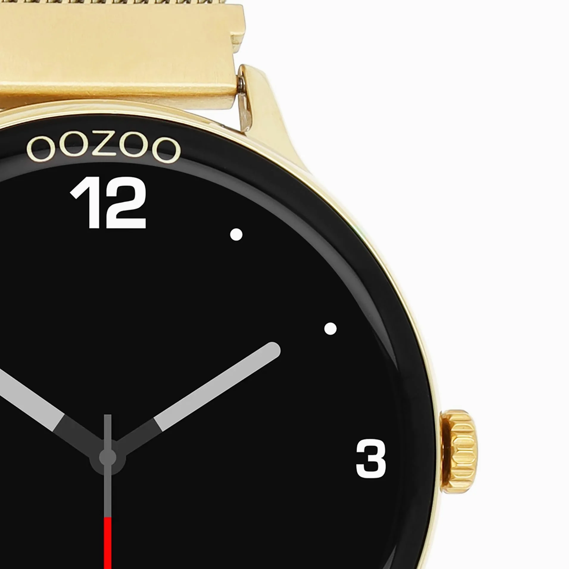 Oozoo - Versátil reloj inteligente para hombre con pulsera de malla de 20 mm | Rastreador de fitness con pulsómetro, podómetro y monitor del sueño | Smartwatch redondo compatible con iOS y Android |