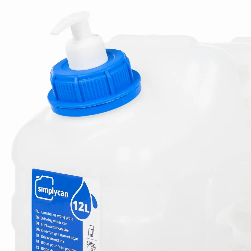 Depósito de agua con grifo y dispensador de jabón, 10 L, plástico transparente, apilable, con asa y cierre, ideal para camping, exterior, fiesta, senderismo, almacenamiento, caja organizadora