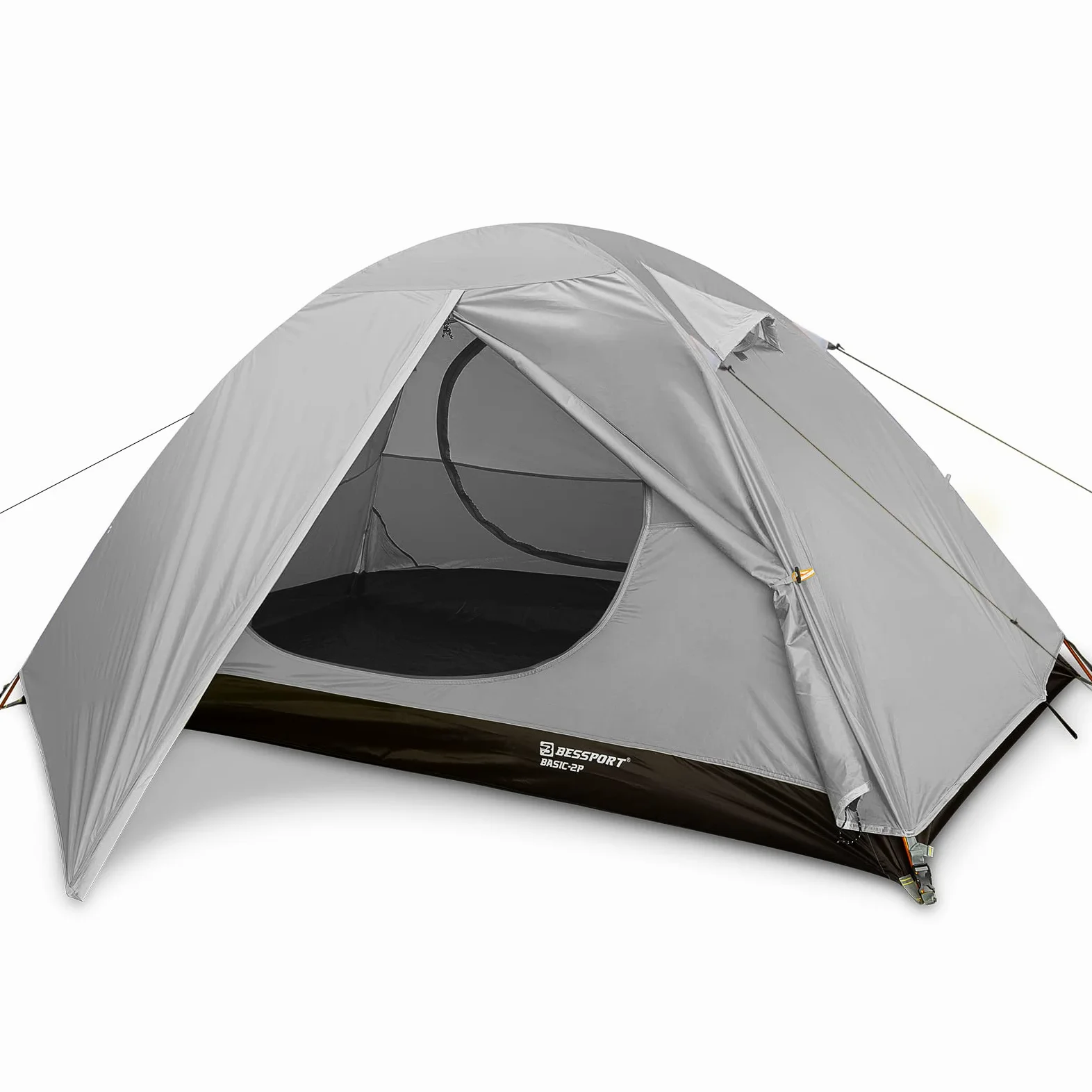 Bessport Tienda de campaña para 1/2 persona, impermeable, dos puertas, fácil instalación, ligera para exteriores, senderismo, montañismo, viajes