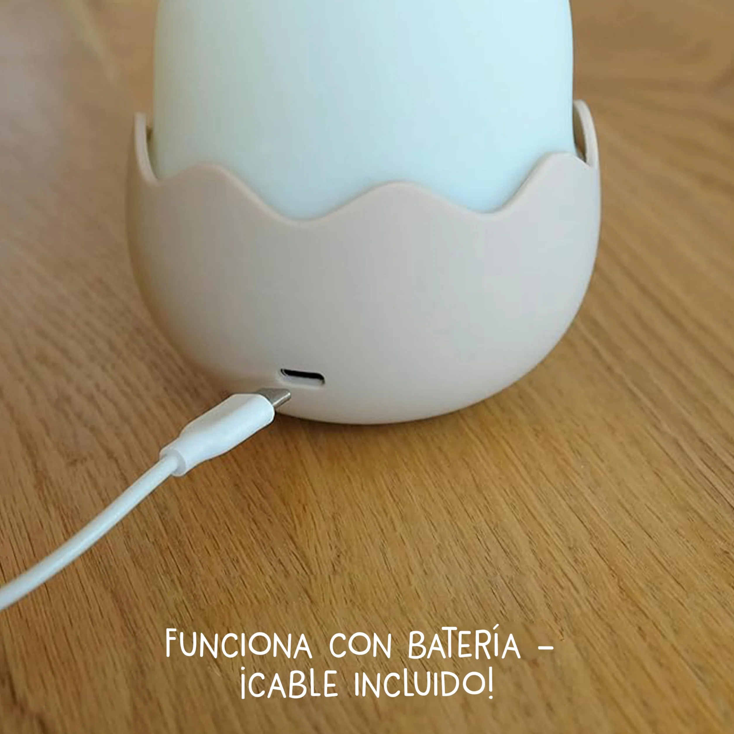 Luz nocturna LED niños MegaLight Eggy Eggy carga USB táctil regulable sin piezas pequeñas
