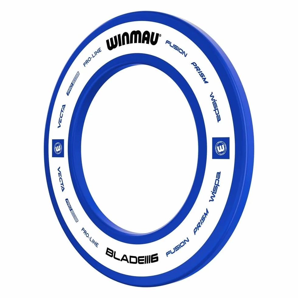 WINMAU Anillo envolvente para tablero de dardos Pro Line 1.0 y 2.0 rojo, azul, negro y blanco, protector de pared