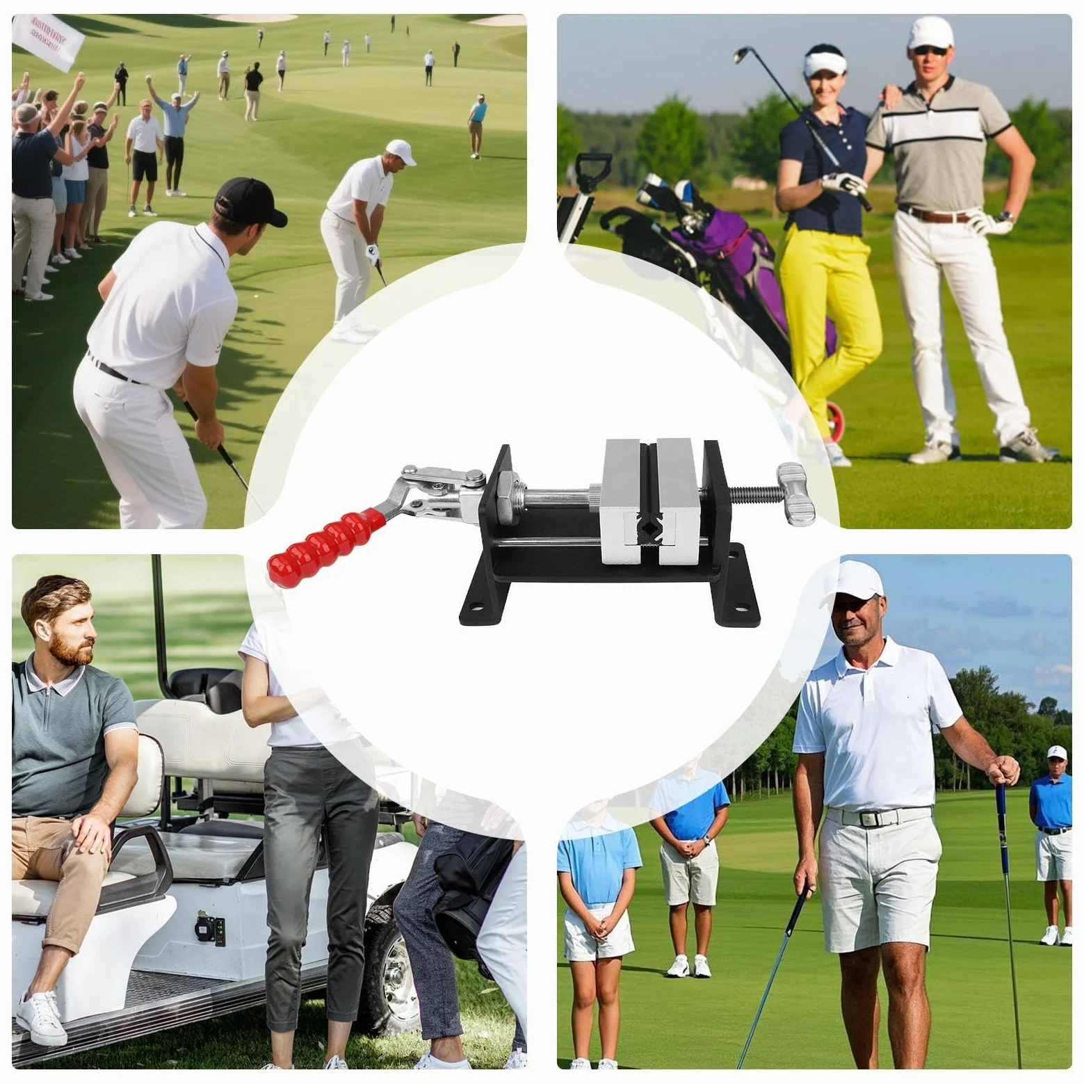Sujetador De Club De Golf Herramienta De Pinza Ajustable Para Palos De Golf | Herramienta De Liberación Rápida Para Grip De Golf Para Casa Práctica Taller Gimnasio Campo De Golf