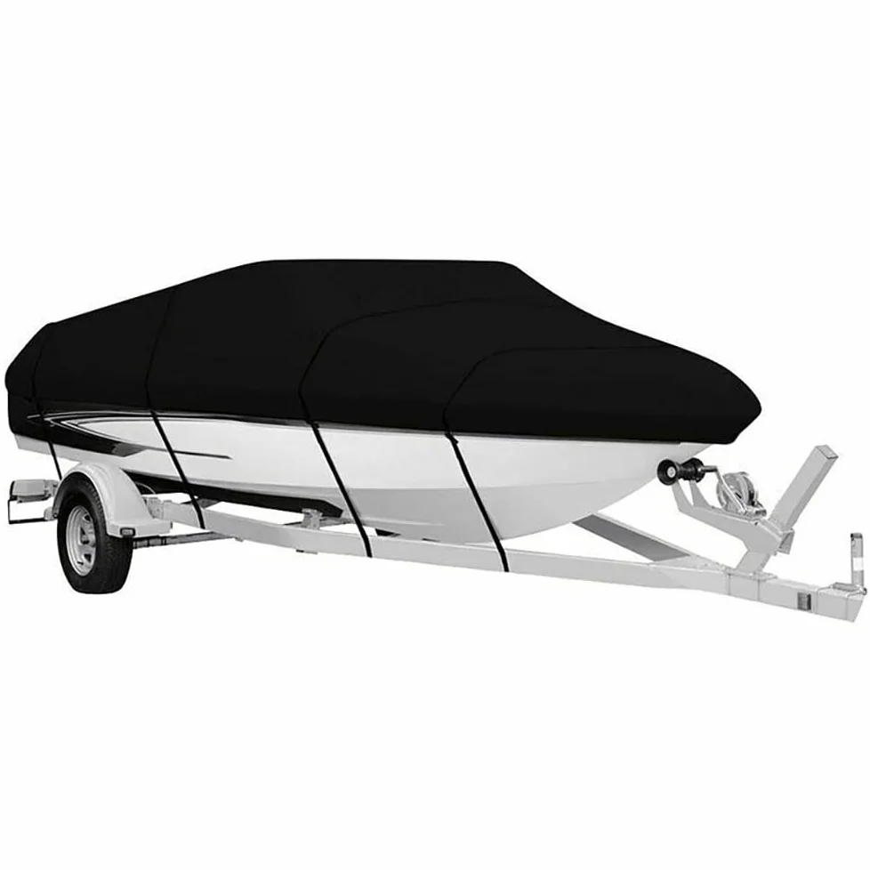 Funda Barco Casco en V Cubierta para Remolque para Nautique Ski Nautique 196 | Tafetán de poliéster 190T, cobertura superior para remolque y exterior